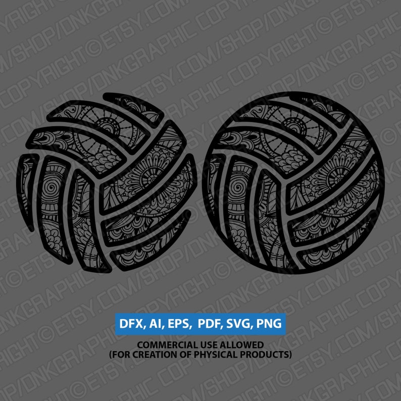 Download Volleyball Mandala Zentangle Svg Laser Cut Cnc Plasma Etsy PSD Mockup Templates