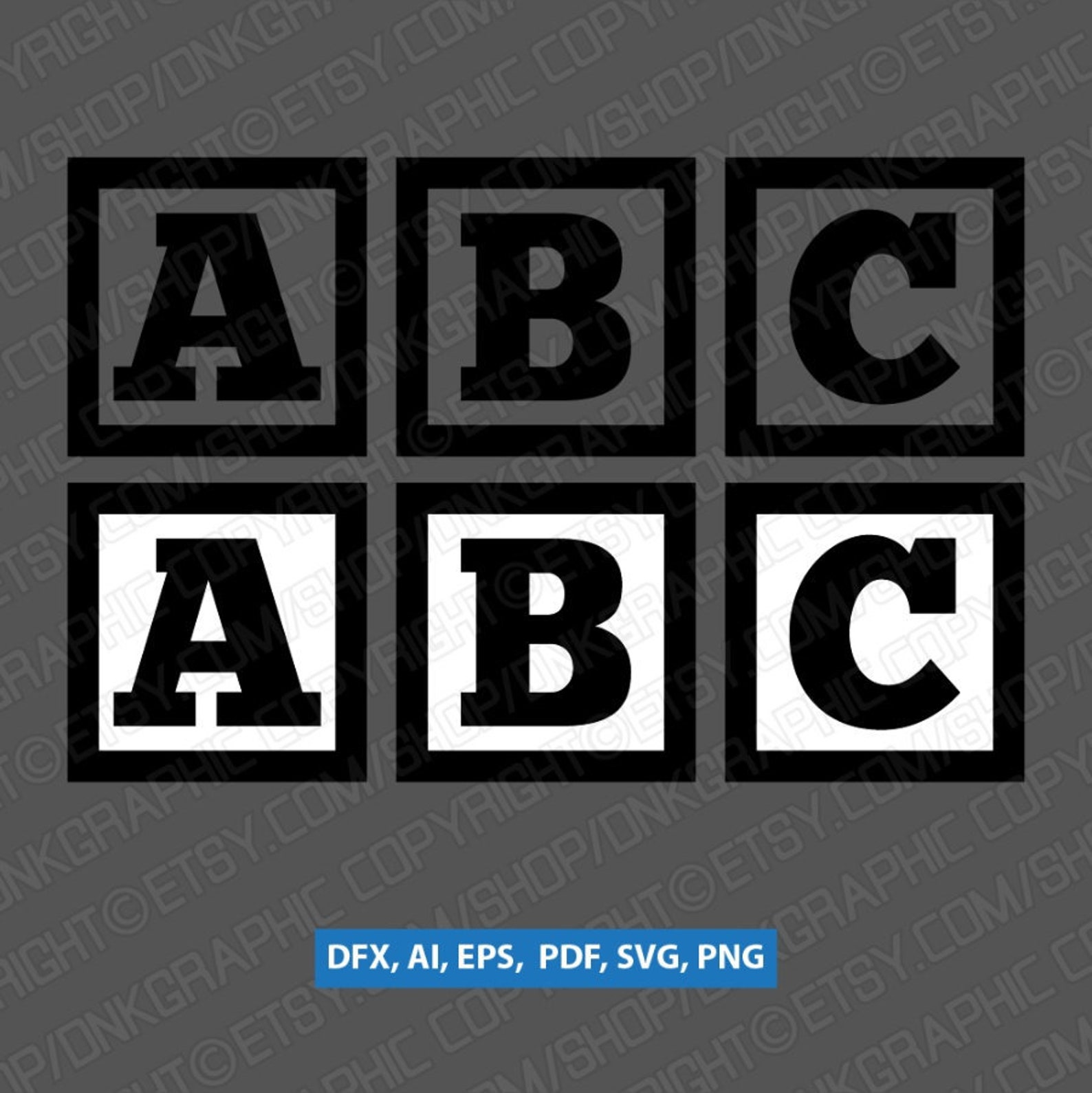 Cute Baby Blocks Babyshower Letters Fonts Alphabet Birthday | Etsy