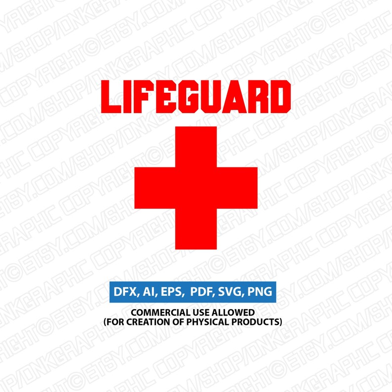 Download 7 Styles LifeGuard Lifesaver Life Guard SVG Red Cross | Etsy