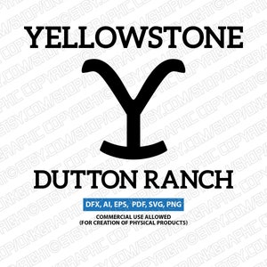 2 styles Yellowstone Dutton Ranch Cowboys SVG Sticker Decal | Etsy