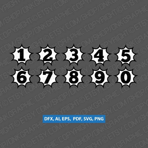 Comic Book Style Numbers First Second 1st 2nd 3rd 4th 5th Etsy