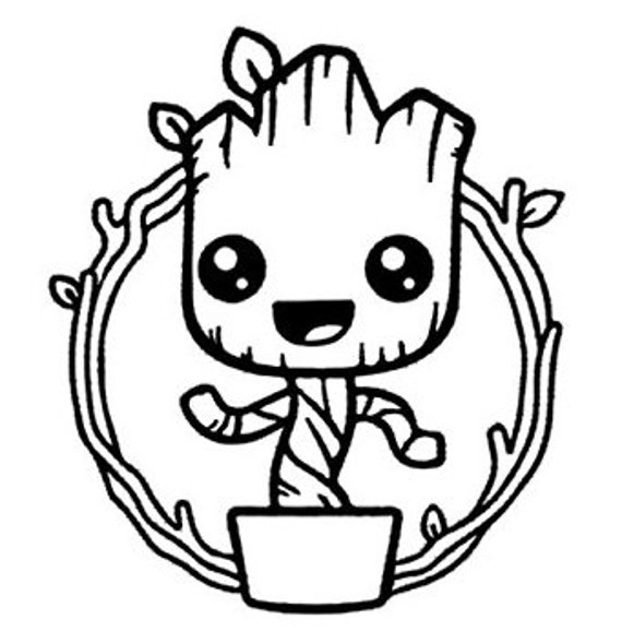 Baby Groot, Drawing by Jess.C.Art