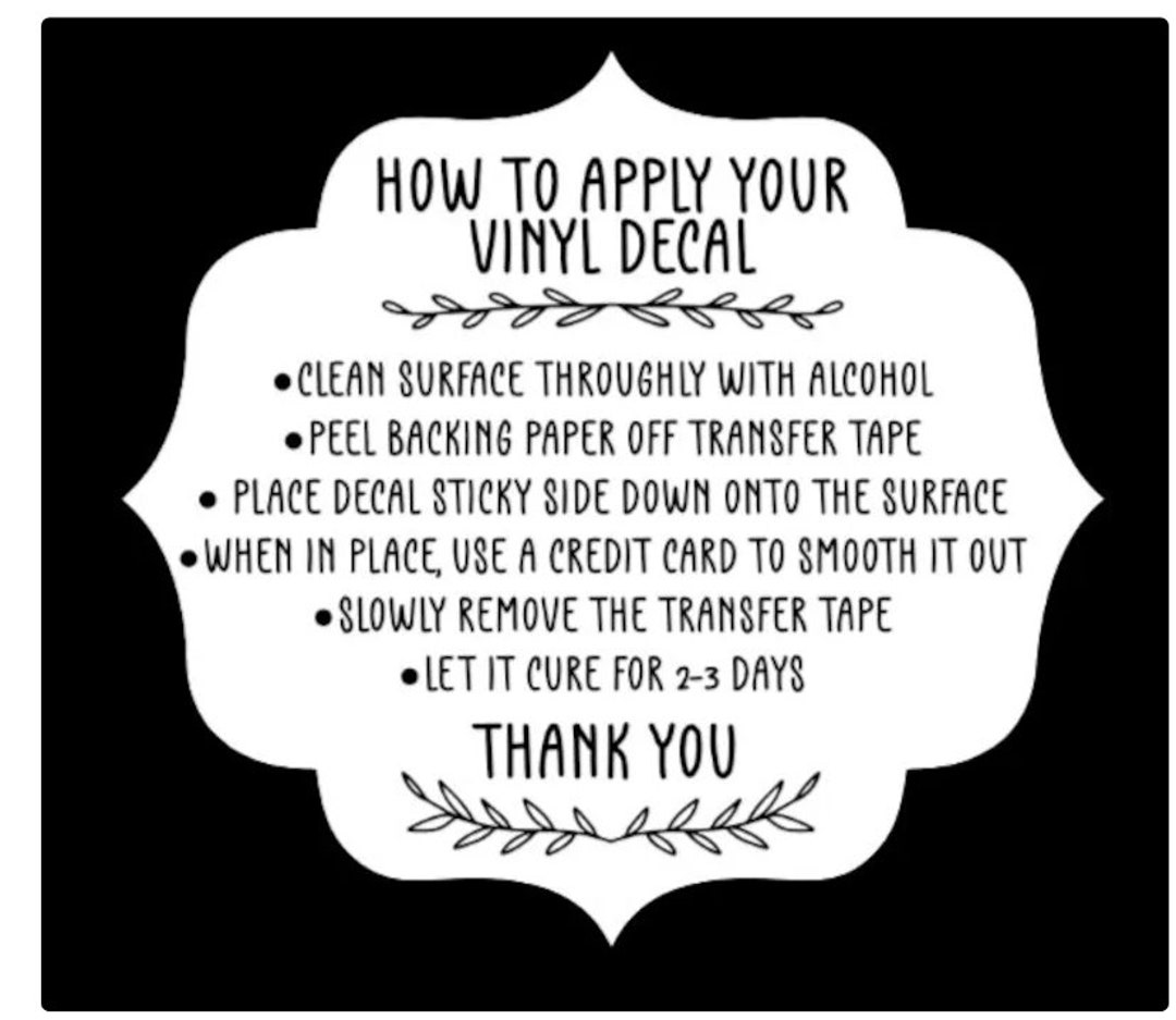 How to Apply a Vinyl Sticker Etsy