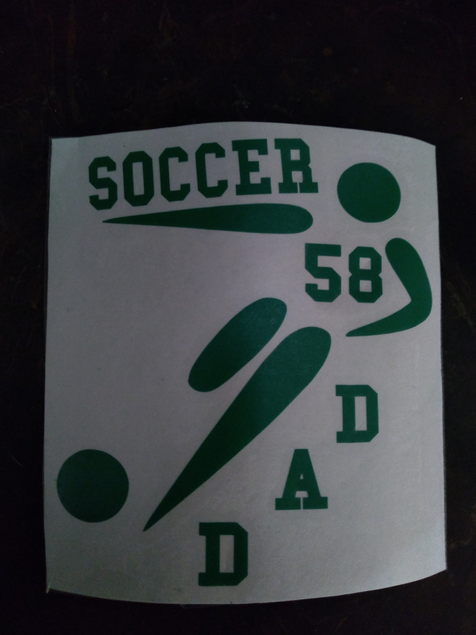 Soccer Dad Decal. Gift for Dad. Stickers for Dad With Player Etsy