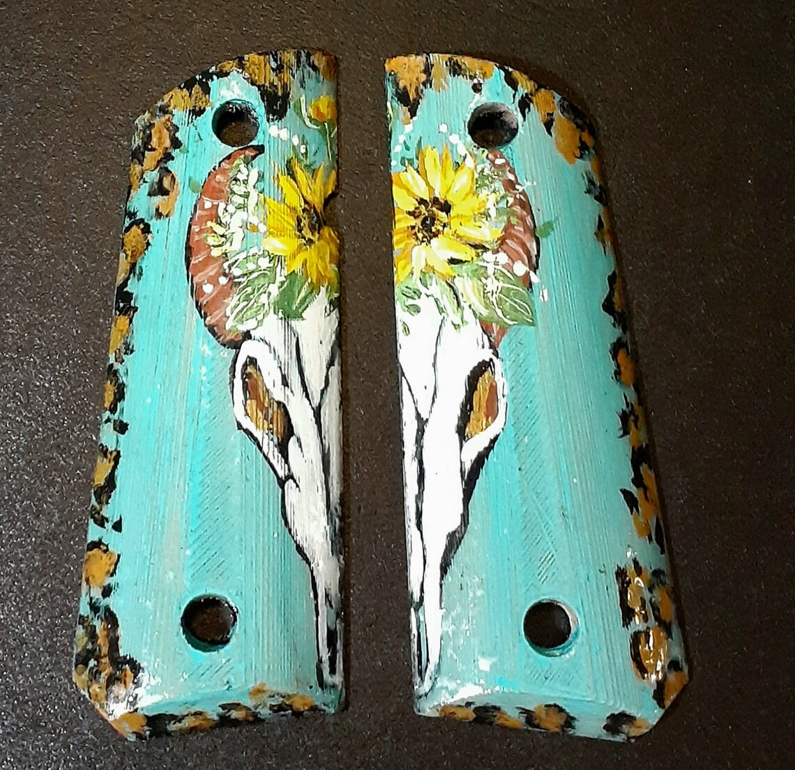 1911 compact gun grip custom hand painted Etsy