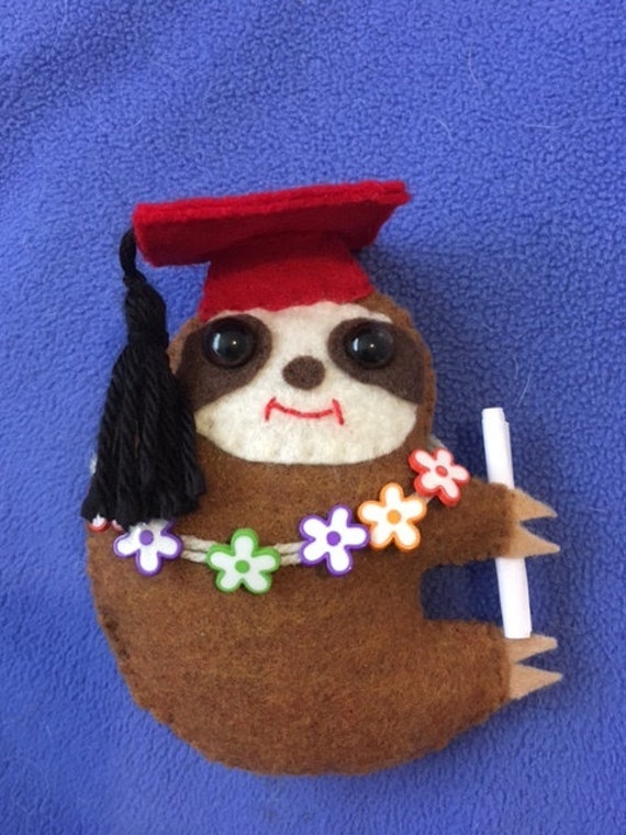 graduation sloth plush