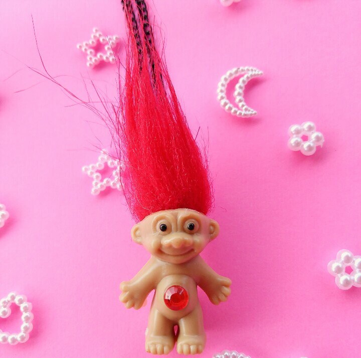 【新品未使用】Good Luck Trolls ペンダント パープル Troll Doll Necklace - Handmade Kawaii Necklace Fairy Kei