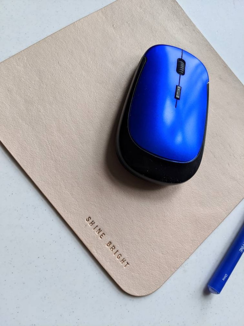 Mouse Mat Mouse Pad Leather Mouse Mat Personalised Mouse Etsy