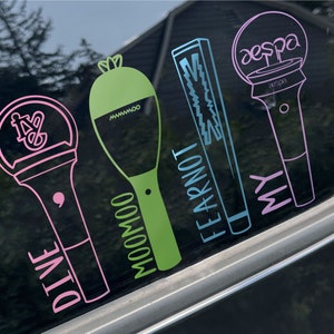 Kpop Car decal, Vinyl sticker, Light Stick, Sticker for cars