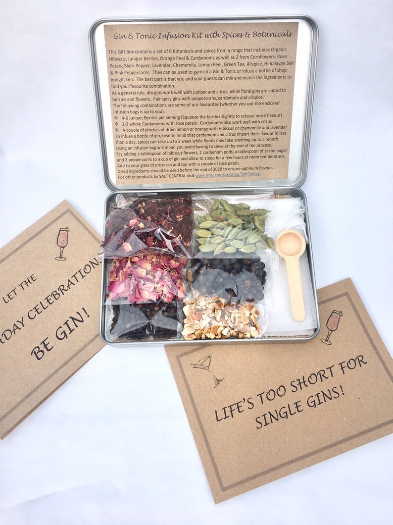 Gin & Tonic Garnish and Infusion Kit with Spices and Etsy