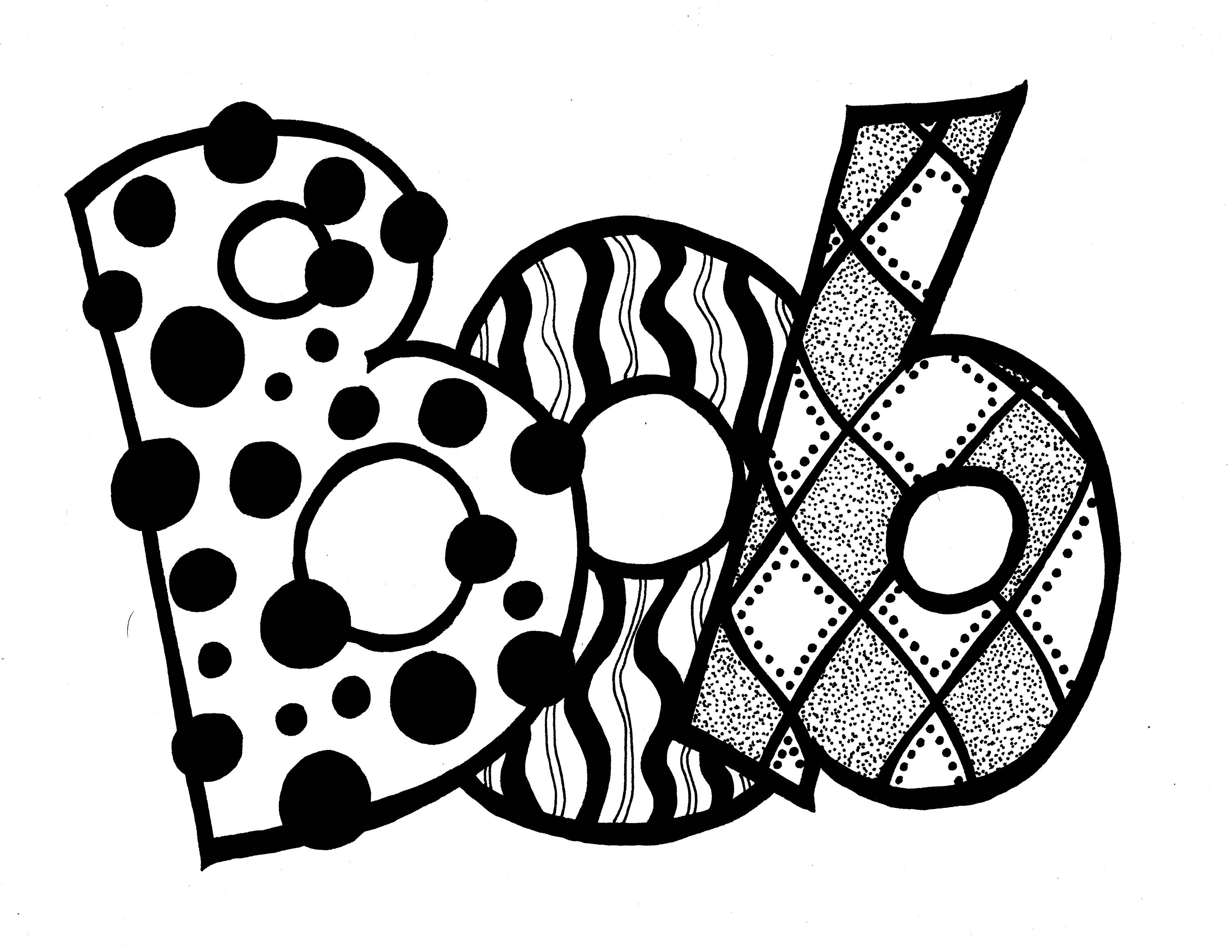 Names in Black & White Etsy