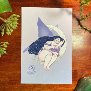 Body positive fairy print 4x6 print fat plus size rainbow curvy inclusive fantasy cottagecore fae lingerie