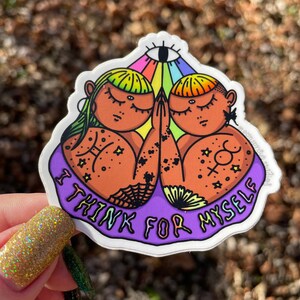 Adesivo à prova d'água Gemini Goddess Babe Mantra Frete grátis Alimentação intuitiva corpo positivo liberação de gordura anti dieta