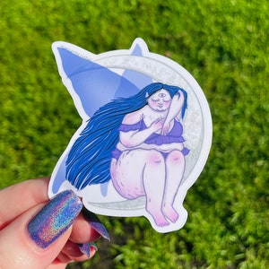 Body positive fairy sticker fat plus size moon witchy curvy inclusive fantasy cottagecore fae lingerie girly