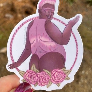Rose hoepel babe lichaam positief vet plus size sticker waterdichte bloem valentijnsdag romantisch roze handgemaakt