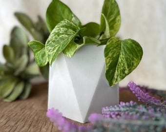 Tall Pentagonal Antiprism Pot | Geometric Concrete Planter | Cement Plant Pot | Indoor Home Decor | Handmade | Succulent | Pencil Pen Holder