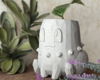 Chicken Named Rita | Geometric Cement Concrete Planter Pot | Indoor Home Decor | Handmade | Succulent | Pen Pencil Holder | Candle Holder