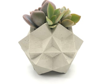 Compound of Three Cubes| Geometric Concrete Planter Pot | Cement Plant Pot | Indoor Home Decor | Handmade | Succulent | Pencil Holder | Math