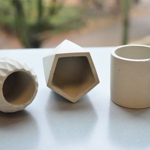 Pentagonal Pot Tall Pentagonal Antiprism Pot | Geometric Concrete Planter | Cement ...