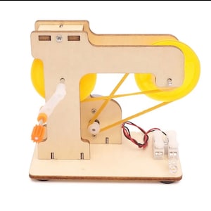 DIY kit build mini hand crank power generator • educational STEM science technology engineering mechanics diy toy build
