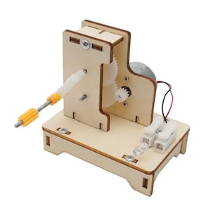 DIY kit build mini hand crank power generator • educational STEM science technology engineering mechanics diy toy build
