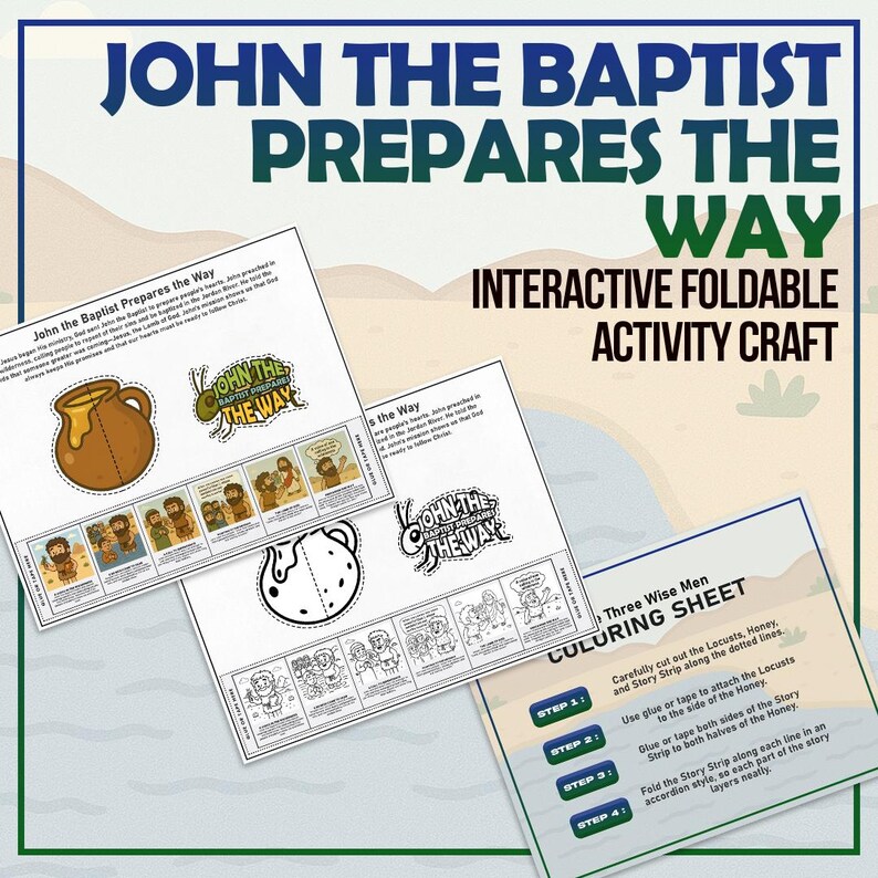 John the Baptist Prepares the Way Instant Download, Great for Christian ...