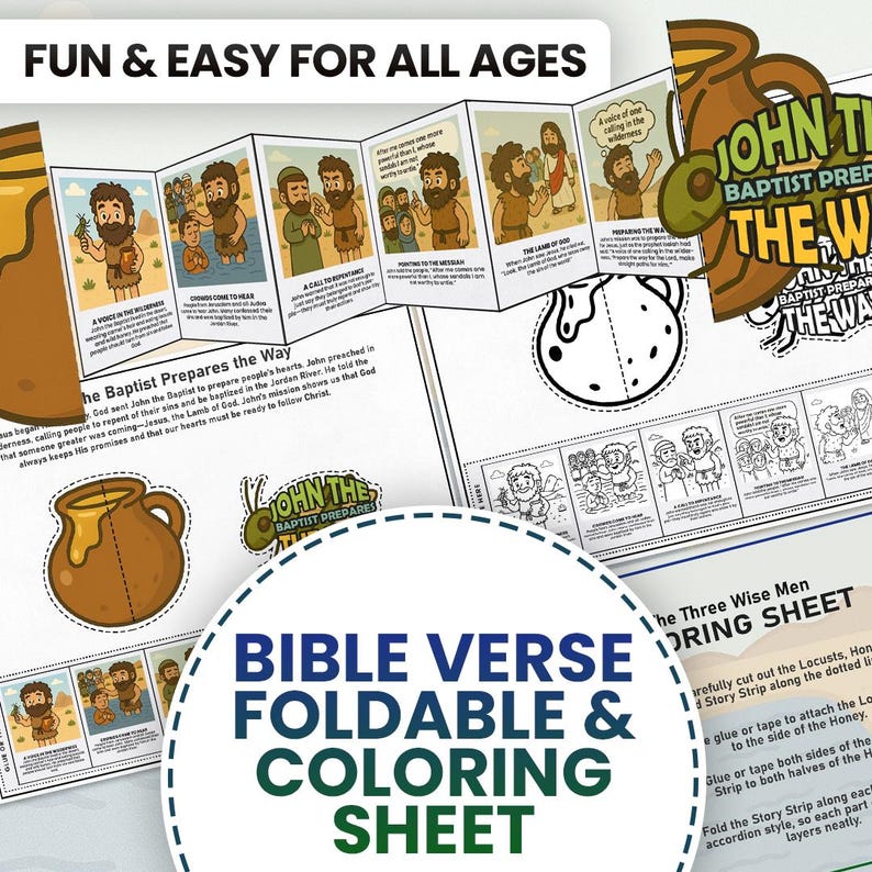 John the Baptist Prepares the Way Instant Download, Great for Christian ...