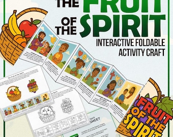 Fruit of the Spirit Bilingual Craft, English and French Craft for Christian Kids, Homeschooling, Sunday School Lesson, Bible Studies