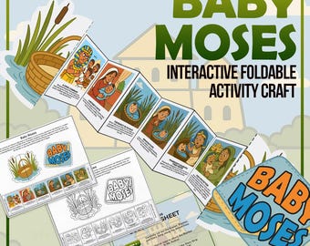 Téléchargement instantané Baby Moses, idéal pour les enfants chrétiens, l'enseignement à domicile, l'école du dimanche, les études bibliques, les groupes de jeunes et VBS
