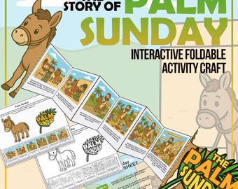 Palm Sunday Foldable Craft: Christian Kids Bible Activity (Digital Download)
