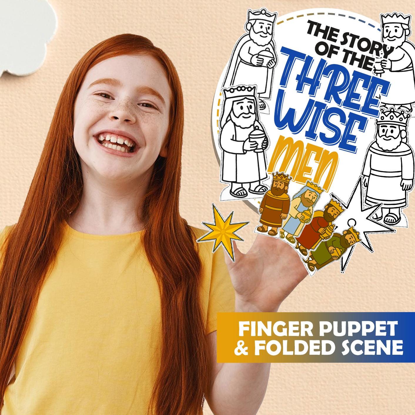 Three Wise Men Bible Craft | Finger Puppets, Paper Dolls, Interactive ...