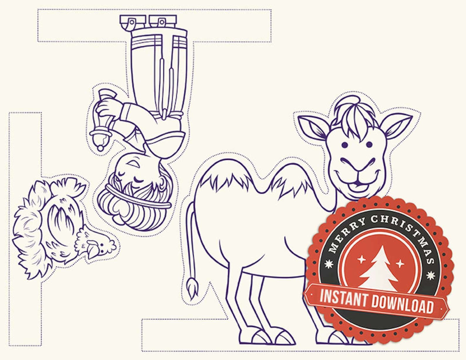 Nativity Scene Printable Nativity Cutout// DIY Printable Cutout ...