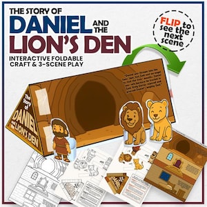 Daniel und die Bastelidee des Löwen | Fingerpuppen, Papierpuppen, interaktives Aktivitätskit, perfekt für Sonntagsschule, VBS und Bibelhandwerk