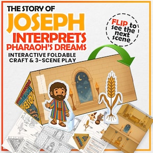Joseph interpretiert Traumbibelhandwerk | Fingerpuppen, Papierpuppen, interaktives Aktivitätskit, perfekt für Sonntagsschule, VBS und Bibelstudie