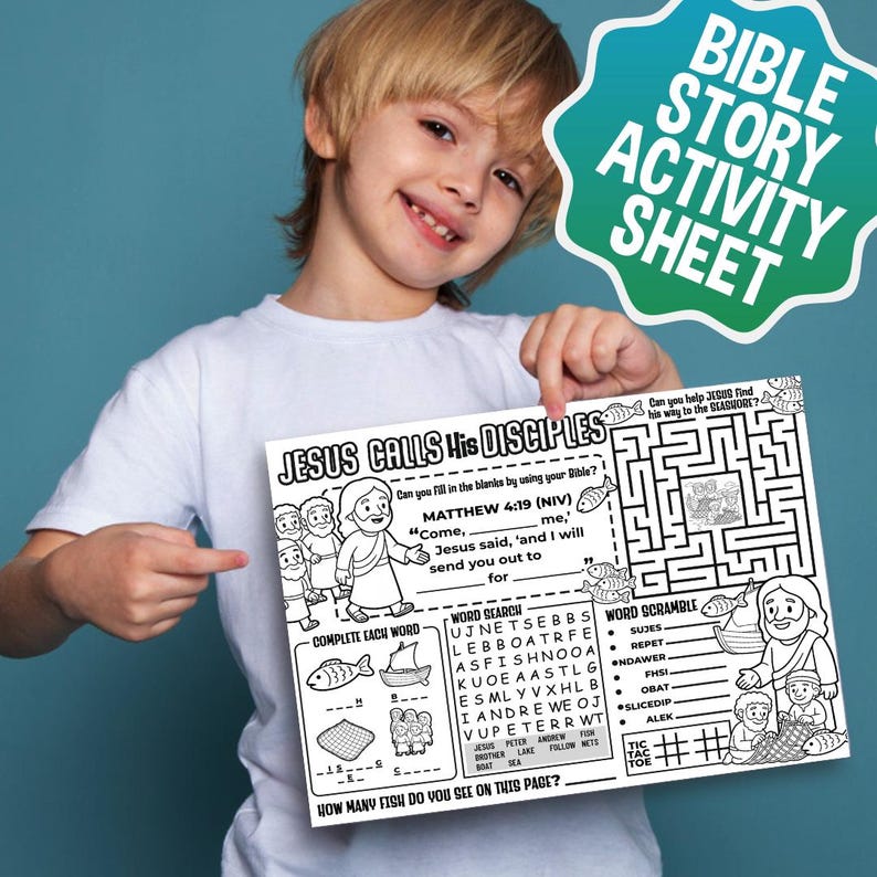 Jesus Calls His Disciples Activity Sheet – Instant Download, Great ...