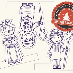 Nativity Scene Printable Nativity Cutout// DIY Printable Cutout ...