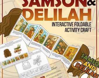 Samson and Delilah Instant Download, Great for Christian Kids, Homeschooling, Sunday School Lesson, Bible Studies, Youth Group, and VBS
