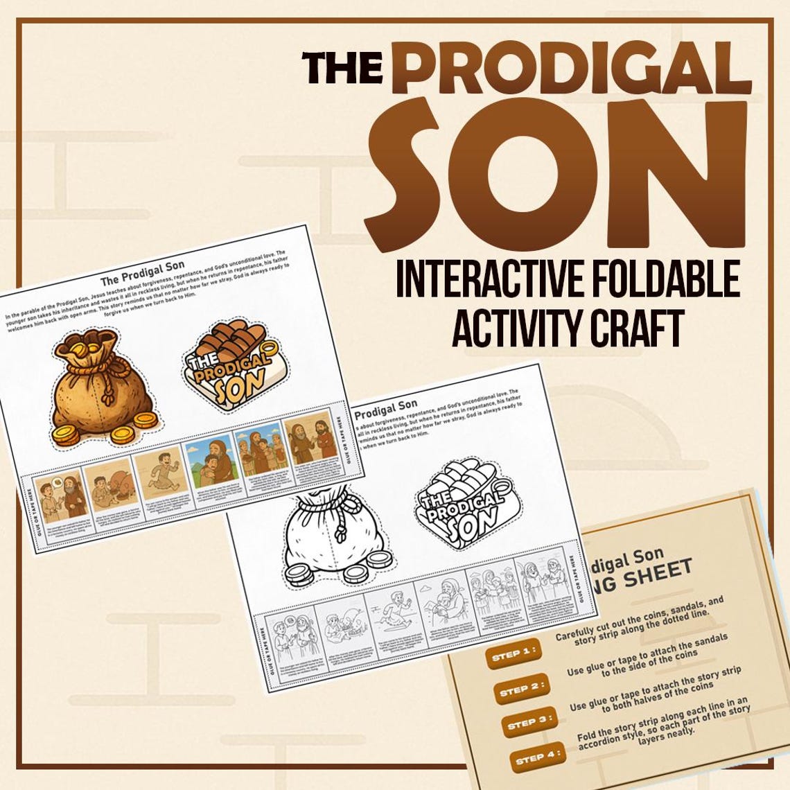 Instant Download the Prodigal Son Foldable Craft Activity, Great for ...