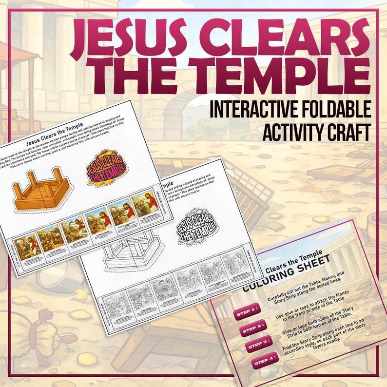 Jesus Clears the Temple Instant Download, Great for Christian Kids ...