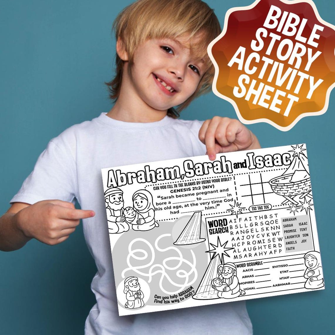 Abraham, Sarah & Isaac Activity Sheet – Instant Download, Great Craft ...