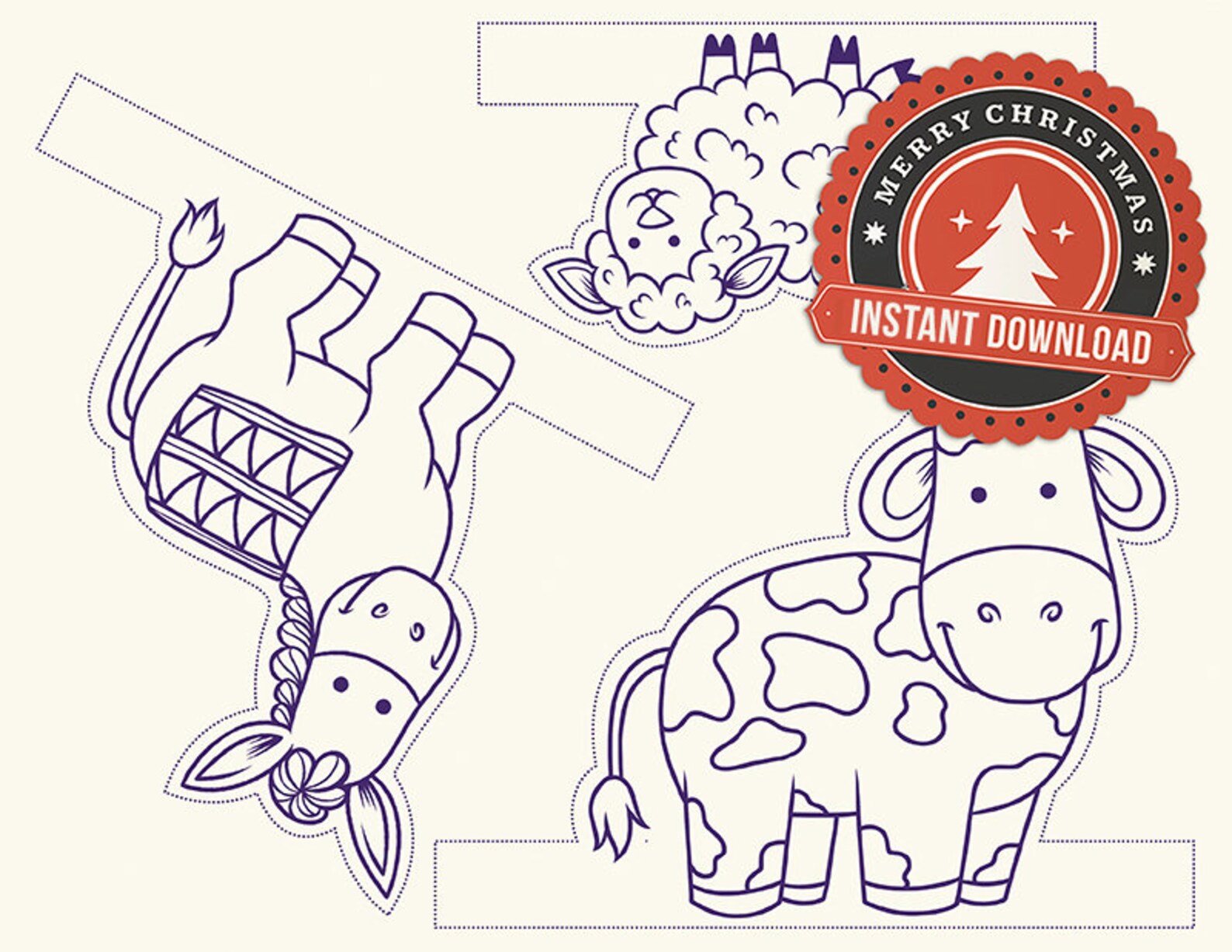 Nativity Scene Printable Nativity Cutout// DIY Printable Cutout ...