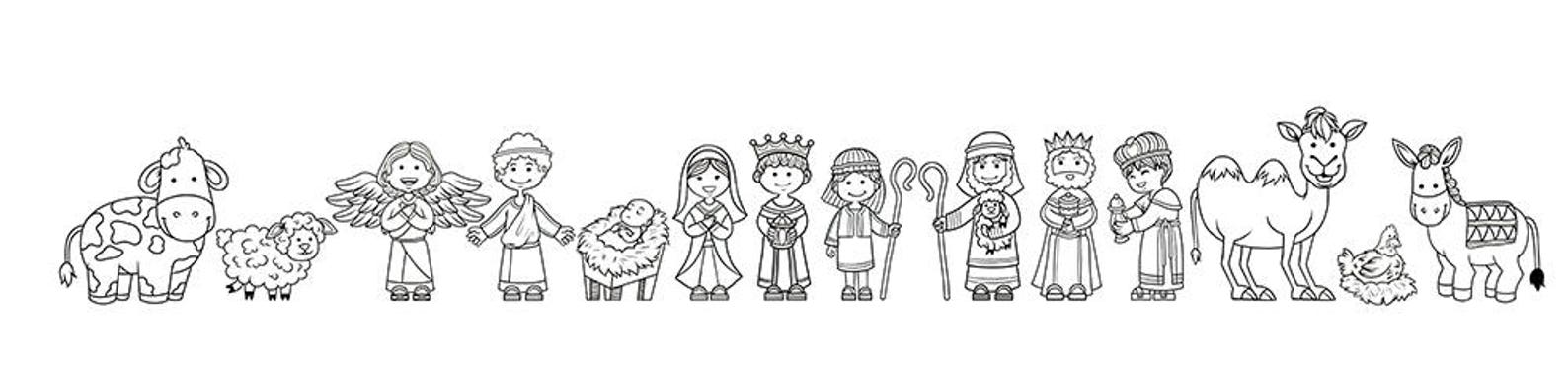 Nativity Scene Printable Nativity Cutout// DIY Printable  Etsy