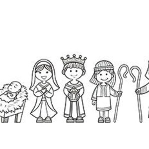 Nativity Scene Printable Nativity Cutout// DIY Printable Cutout ...