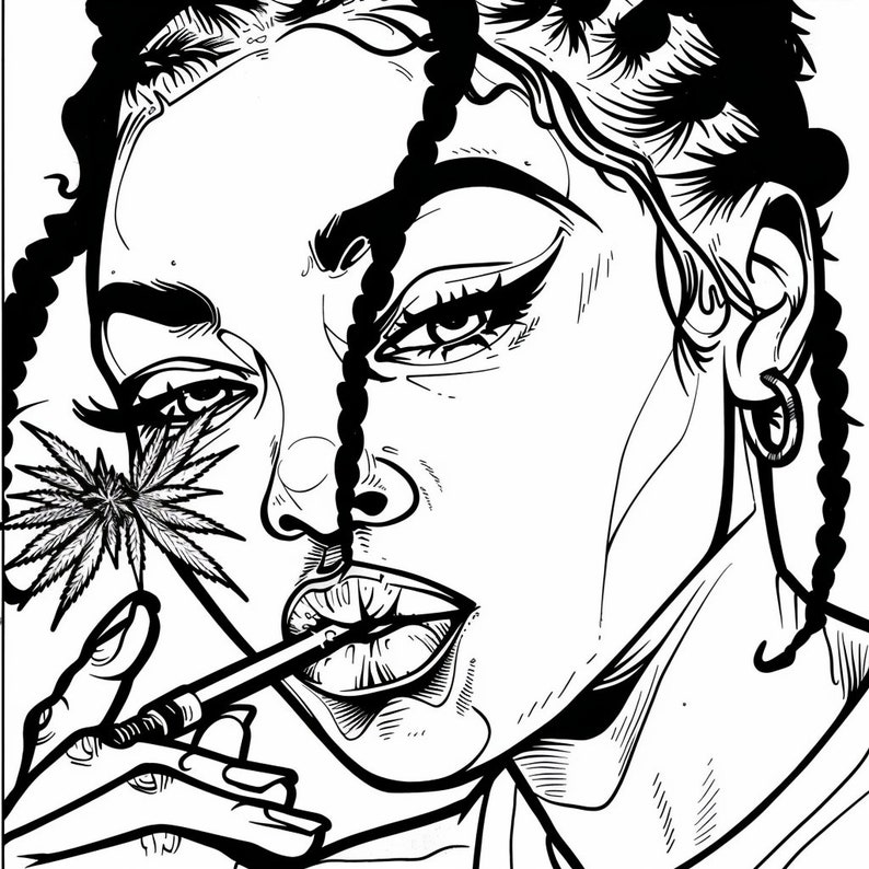 25 Printable Cannabis Coloring Pages - Etsy