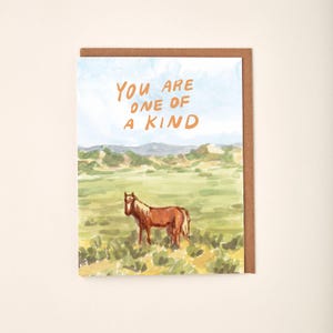 You're One of a Kind Western Cowgirl Handgemachte Grußkarte