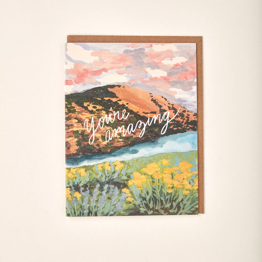 Handmade Landscape Greeting Card, Western Scene, Card - Etsy