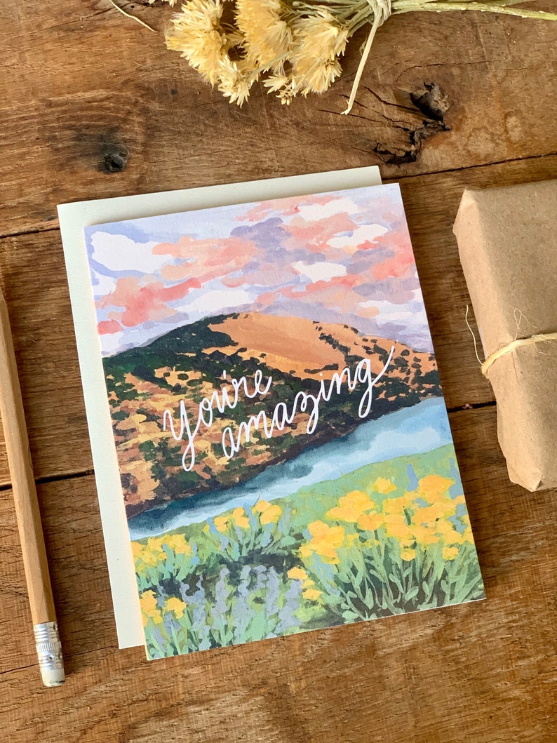 Handmade Landscape Greeting Card, Western Scene, Card - Etsy
