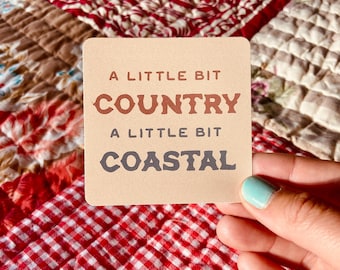 Coastal Country Cowgirl Western Sticker
