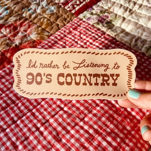 90&#39;s Country Western Music Sticker Decal