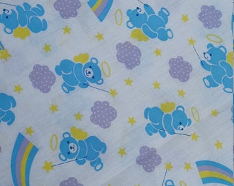 Vintage Children/'s Quilting Fabric; Baby Animals Pattern; Blue Colors; 80 x 4445 2 Yards